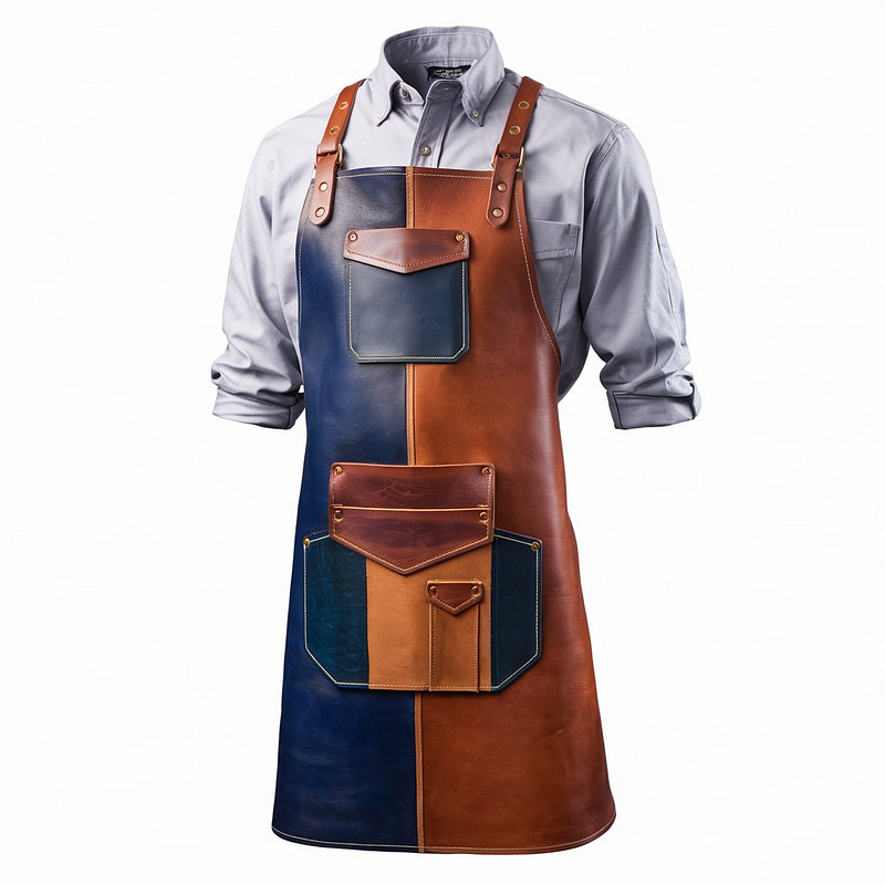 Colorizy Dual Color Crazy Horse Leather Apron